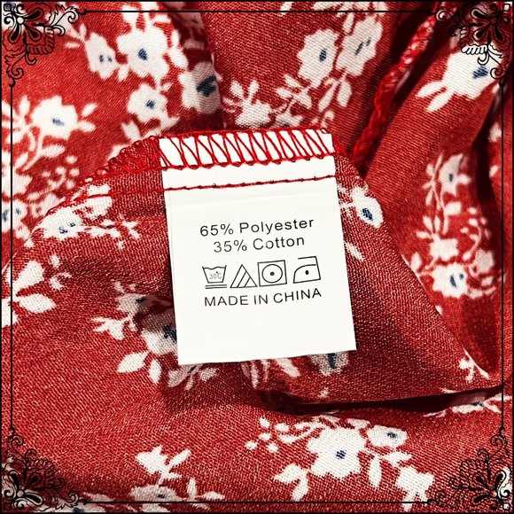 SUCREFAS Floral Ruffle-Hem Off-The-Shoulder Midi Dress - Size L - Picture 7 of 7